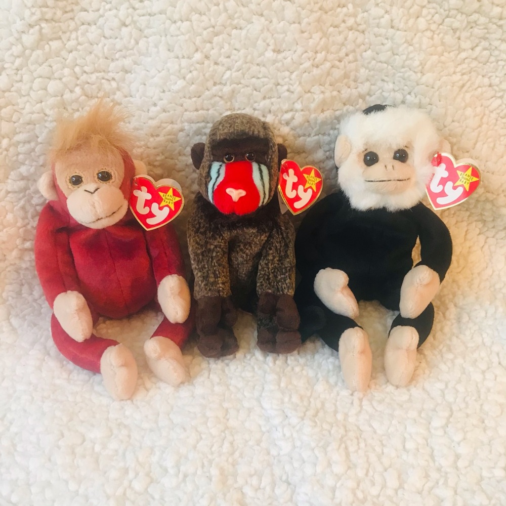 TY BEANIE BABIES: SCHWEETHEART, CHEEKS, and MOOCH